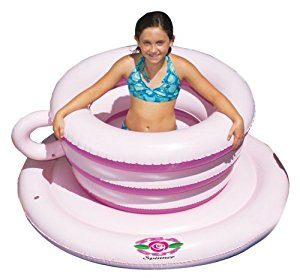 spinning teacup swimming pool float