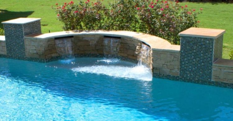 Custom pool water features Fulshear, TX
