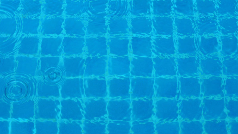 Rains impact on a swimming pool