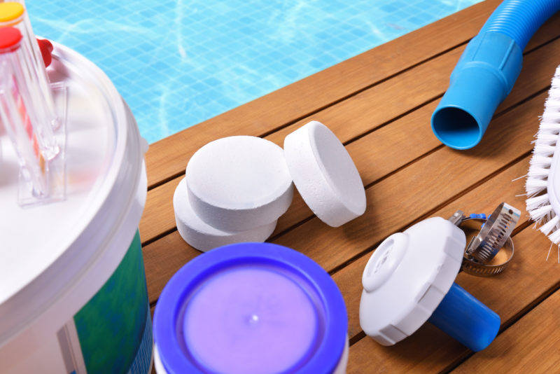 Most commonly used pool chemicals