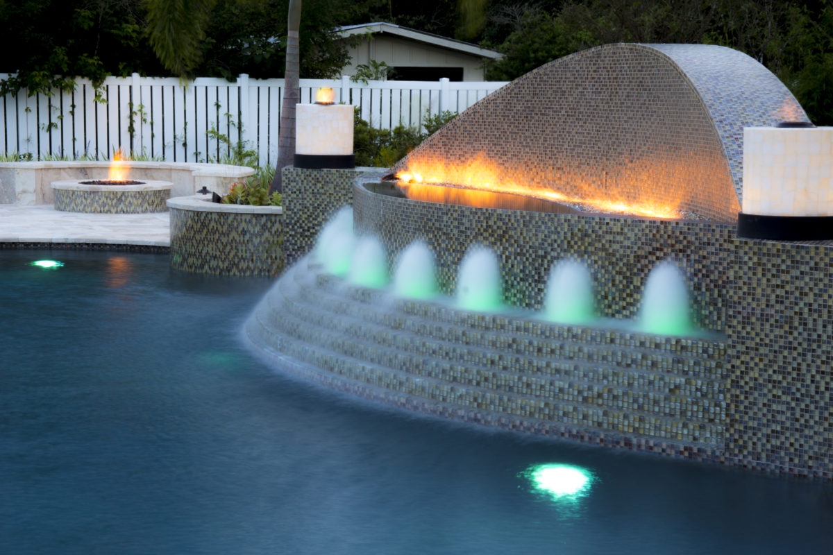 Fire and Water Pool Feature