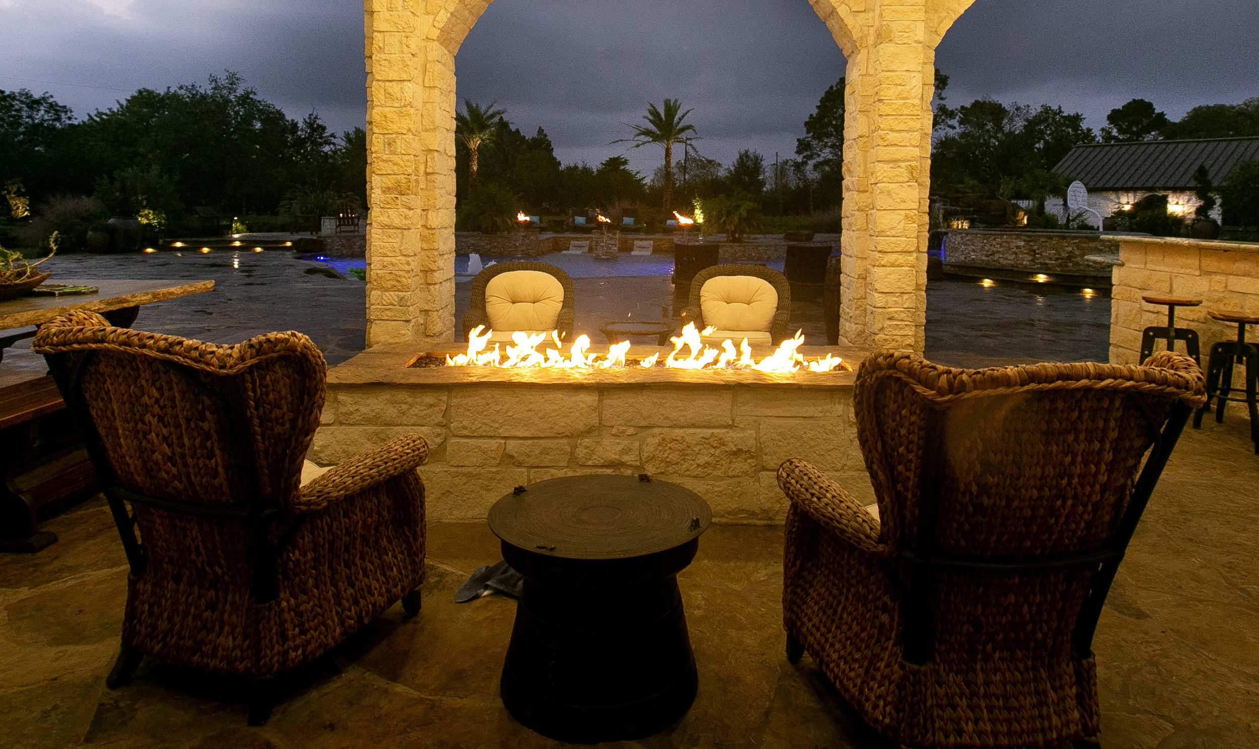 Fire Pit In Outdoor Living Space