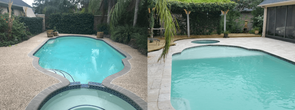 Before After a Pool Remodel