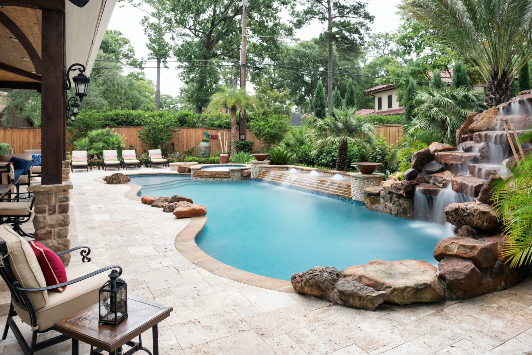 What It Takes To Build A Tropical Oasis Platinum Pools - Tropical Plants Around Pool In Texas