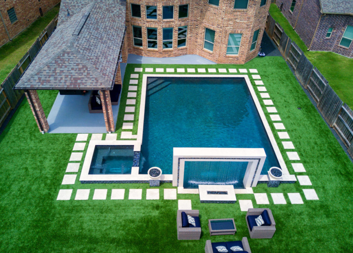 Pool With Artificial Turf