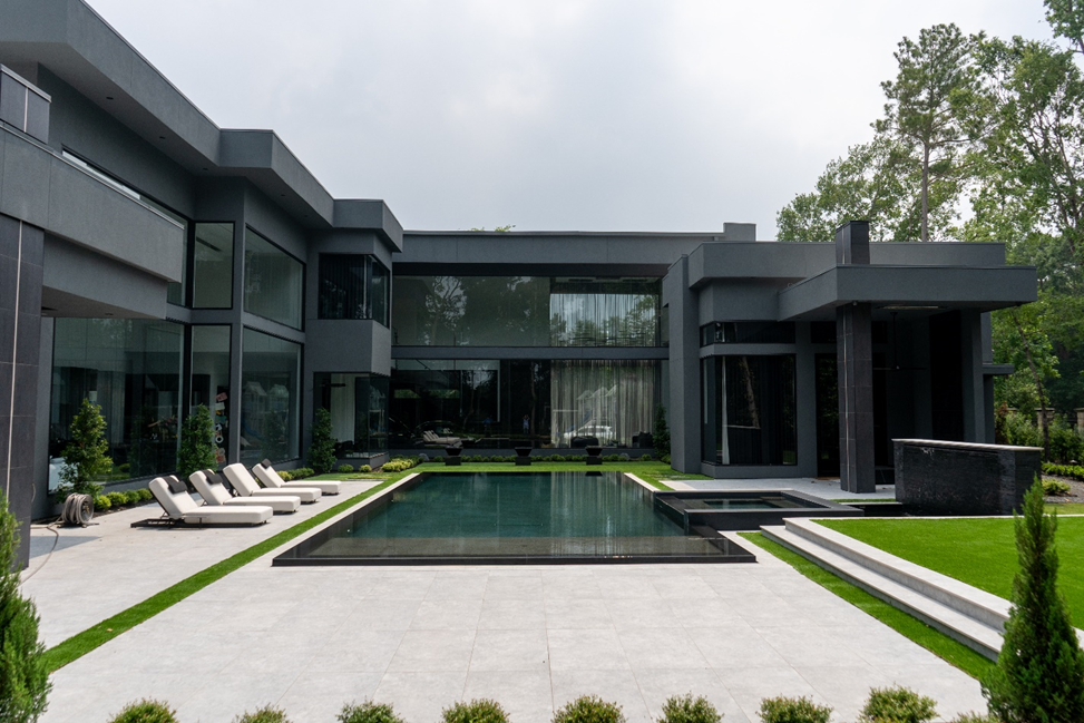 modern style pool