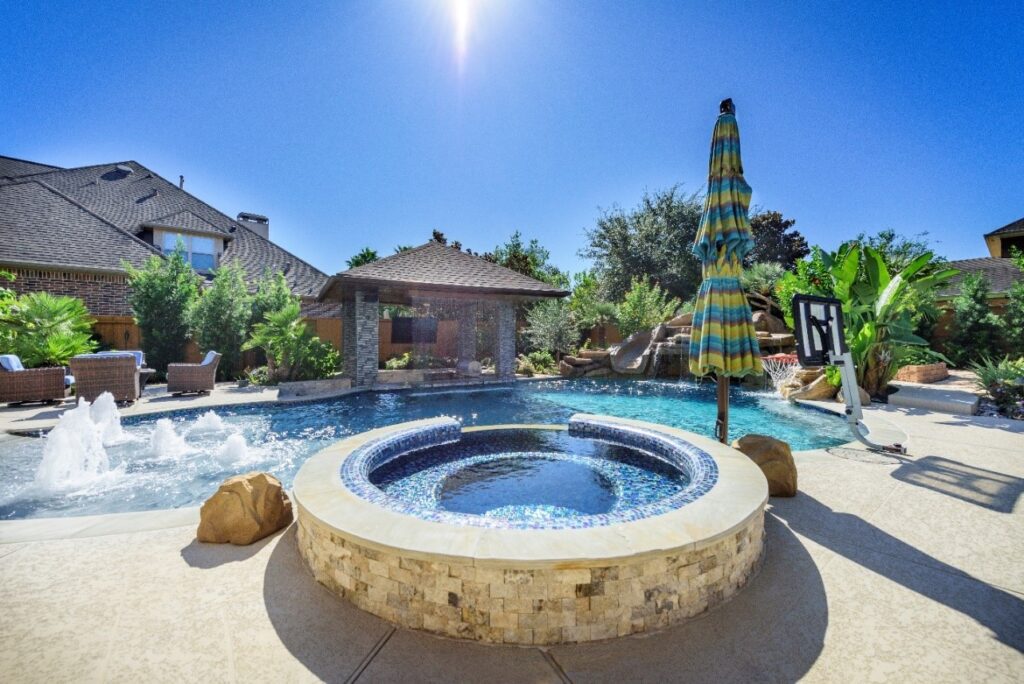 pool with spa