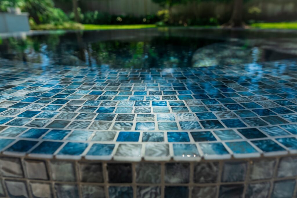 close up on spa tile